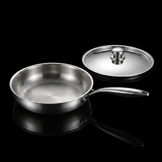 Titanium Hammered Pan with Lid
