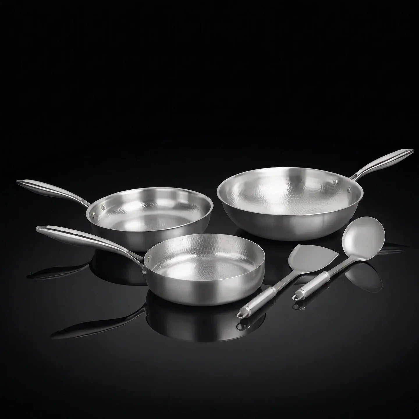 Titanium Hammered Cookware Set