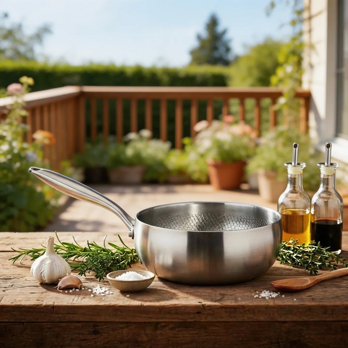 Titanium Hammered Sauce Pan